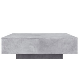 Vidaxl Coffee Table With Led Lights Concrete Grey 100X100X31 Cm - thumbnail 6