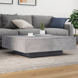 Vidaxl Coffee Table With Led Lights Concrete Grey 100X100X31 Cm - thumbnail 1