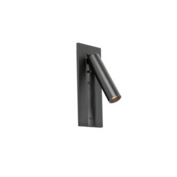 Luminosa Lighting Luminosa Gabo Usb C Reading Wall Light Matt Black 2700K