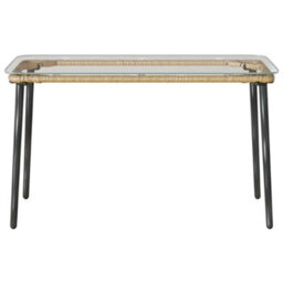 Berkfield Garden Table Natural 80 X 40 X 45 Cm Poly Rattan - thumbnail 4