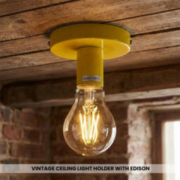 2 Pack Ceiling Semi Flush Mount Light Fitting Easy Fit E27 Multi Colour Metal Ceiling Fitting Living Room Kid Room - thumbnail 5