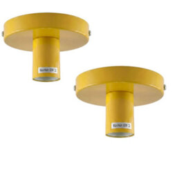 2 Pack Ceiling Semi Flush Mount Light Fitting Easy Fit E27 Multi Colour Metal Ceiling Fitting Living Room Kid Room - thumbnail 1