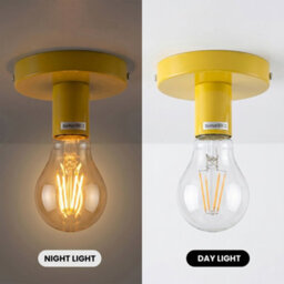 2 Pack Ceiling Semi Flush Mount Light Fitting Easy Fit E27 Multi Colour Metal Ceiling Fitting Living Room Kid Room - thumbnail 7