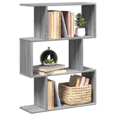 Berkfield Room Divider Bookcase 3-Tier Grey Sonoma 70X24X97 Cm Engineered Wood - image 1