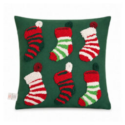 Samuel Alexander 45Cm Dark Green Soft Decorative Christmas Stocking Cushion - thumbnail 8