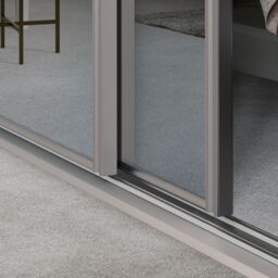 Spacepro Classic 1 Panel Mirrored Cashmere Framed Sliding Wardrobe Door (H)2220mm (W)762mm - thumbnail 3
