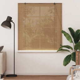 Walplus Window Blinds & Shades With Curtains Manual Light Brown Bamboo - thumbnail 3