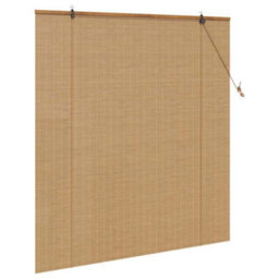 Walplus Window Blinds & Shades With Curtains Manual Light Brown Bamboo - thumbnail 4