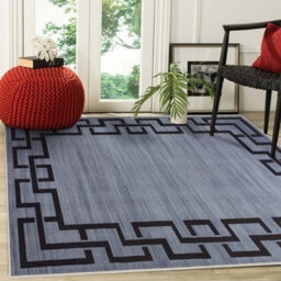 Ameha Printed Rug Non Slip Area Rug For Small Area Nico Carpet Luxury Soft Greek Key Pattern Rugs- 120X170 Cm - thumbnail 7