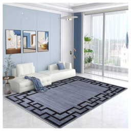 Ameha Printed Rug Non Slip Area Rug For Small Area Nico Carpet Luxury Soft Greek Key Pattern Rugs- 120X170 Cm - thumbnail 2