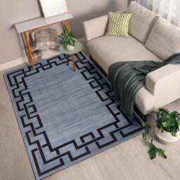 Ameha Printed Rug Non Slip Area Rug For Small Area Nico Carpet Luxury Soft Greek Key Pattern Rugs- 120X170 Cm - thumbnail 5