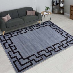 Ameha Printed Rug Non Slip Area Rug For Small Area Nico Carpet Luxury Soft Greek Key Pattern Rugs- 120X170 Cm - thumbnail 6
