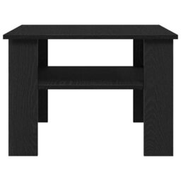 Berkfield Black Oak Coffee Table 60X60X42 Cm Made Of Engineered Wood - thumbnail 7