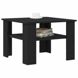 Berkfield Black Oak Coffee Table 60X60X42 Cm Made Of Engineered Wood - thumbnail 3