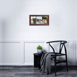 AK Frames 16X8 Rose Wood Classic Multi Photo Frame With Pompadour Mount - Holds 3 Apertures (3X) 7X5 Photos - thumbnail 3