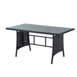 Evre 9 Seat Marylin Corner Sofa & Dining Rattan Furniture For Indoor Outdoor Patios  Black With Cover - thumbnail 6