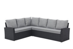 Evre 9 Seat Marylin Corner Sofa & Dining Rattan Furniture For Indoor Outdoor Patios  Black With Cover - thumbnail 4