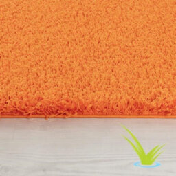 STALWART Modern Shaggy Rug - 5Cm Thick Pile Soft Touch Washable Area Rugs Carpet (Orange, 80X150Cm) - thumbnail 4