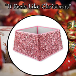 Christmas Tree Skirt Folding Sequin Xmas Decoration 30. Rose Pink - thumbnail 7