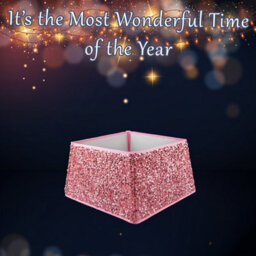 Christmas Tree Skirt Folding Sequin Xmas Decoration 30. Rose Pink - thumbnail 3
