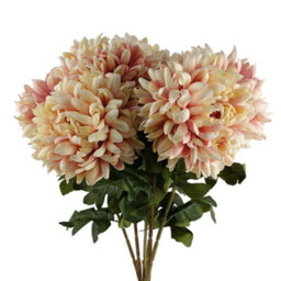 Pegdev - Pdl - Pack Of 6 Reflex Chrysanthemums 75Cm Pink Artificial Silk Flowers Extra Large