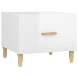 Berkfield Sturdy Coffee Table High Gloss White 50X50X40 Cm Engineered Wood - thumbnail 1