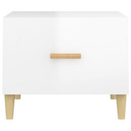 Berkfield Sturdy Coffee Table High Gloss White 50X50X40 Cm Engineered Wood - thumbnail 6