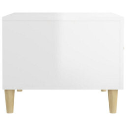 Berkfield Sturdy Coffee Table High Gloss White 50X50X40 Cm Engineered Wood - thumbnail 8