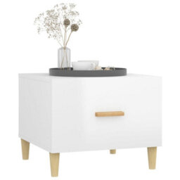 Berkfield Sturdy Coffee Table High Gloss White 50X50X40 Cm Engineered Wood - thumbnail 5