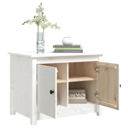 Berkfield Coffee Table White 71X49X55 Cm Solid Wood Pine - thumbnail 5