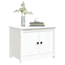 Berkfield Coffee Table White 71X49X55 Cm Solid Wood Pine - thumbnail 4