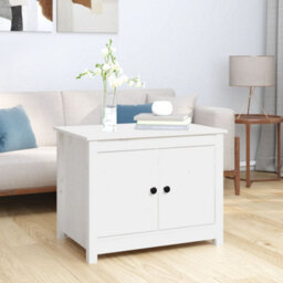 Berkfield Coffee Table White 71X49X55 Cm Solid Wood Pine