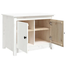 Berkfield Coffee Table White 71X49X55 Cm Solid Wood Pine - thumbnail 7