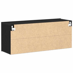 Berkfield Tv Wall Cabinet Black Oak 100X30X41 Cm Engineered Wood - thumbnail 8