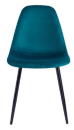 Nordlys Set Of 4 Metal And Blue Velvet Dining Chairs Vintage Style Dining Room - thumbnail 8