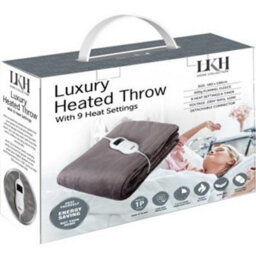 Vivo Electric Heated Throw Over Blanket - Dark Grey Flannel - thumbnail 3