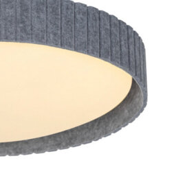 Nordlux Corato Plastic Ceiling Light Felt Grey,mains - thumbnail 3
