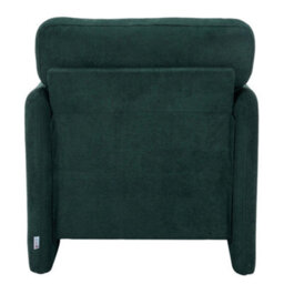 Living And Home Green Chenille Upholstered Armchair With Footstool - thumbnail 4