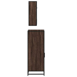 Berkfield 3 Piece Bathroom Furniture Set Brown Oak Engineered Wood - thumbnail 7