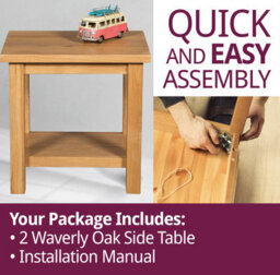 Hallowood Furniture Waverly Oak Side Table (Pair) - thumbnail 7