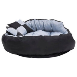 Berkfield Reversible & Washable Dog Cushion Grey And Black 110X80X23 Cm - thumbnail 5