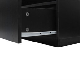 Abrihome Modern Led Coffee Table With Storage - Black Square Acrylic Glass Top & 2 Sliding Drawers, Wood Center Table For Living Room - thumbnail 8