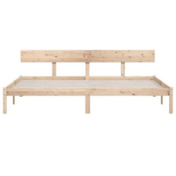 Berkfield Bed Frame Solid Wood Pine 180X200 Cm Super King Size - thumbnail 4