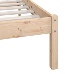 Berkfield Bed Frame Solid Wood Pine 180X200 Cm Super King Size - thumbnail 7
