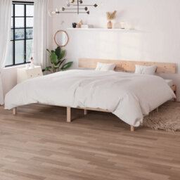 Berkfield Bed Frame Solid Wood Pine 180X200 Cm Super King Size - thumbnail 1