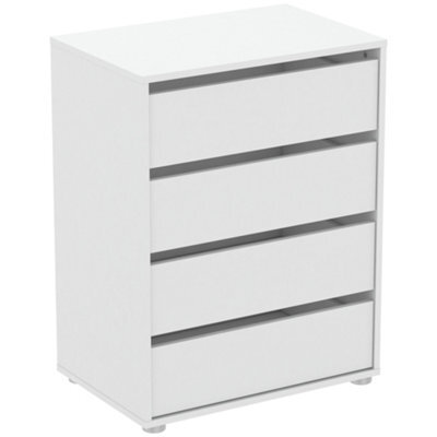 FurniComp LTD Furnicomp Dallas Universal 4 Drawers Matt White 60Cm Large Internal Chest Of Drawers For Wardrobes - image 1