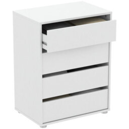 FurniComp LTD Furnicomp Dallas Universal 4 Drawers Matt White 60Cm Large Internal Chest Of Drawers For Wardrobes - thumbnail 3