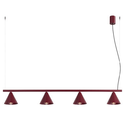 Sollux Lighting Nox Steel Burgundy 4 Lights Modern Chandeliers - image 1