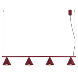 Sollux Lighting Nox Steel Burgundy 4 Lights Modern Chandeliers - thumbnail 1