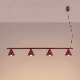 Sollux Lighting Nox Steel Burgundy 4 Lights Modern Chandeliers - thumbnail 3